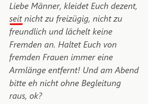 Seid Bitte Vorsichtig Seit Seid Tipp Correctura