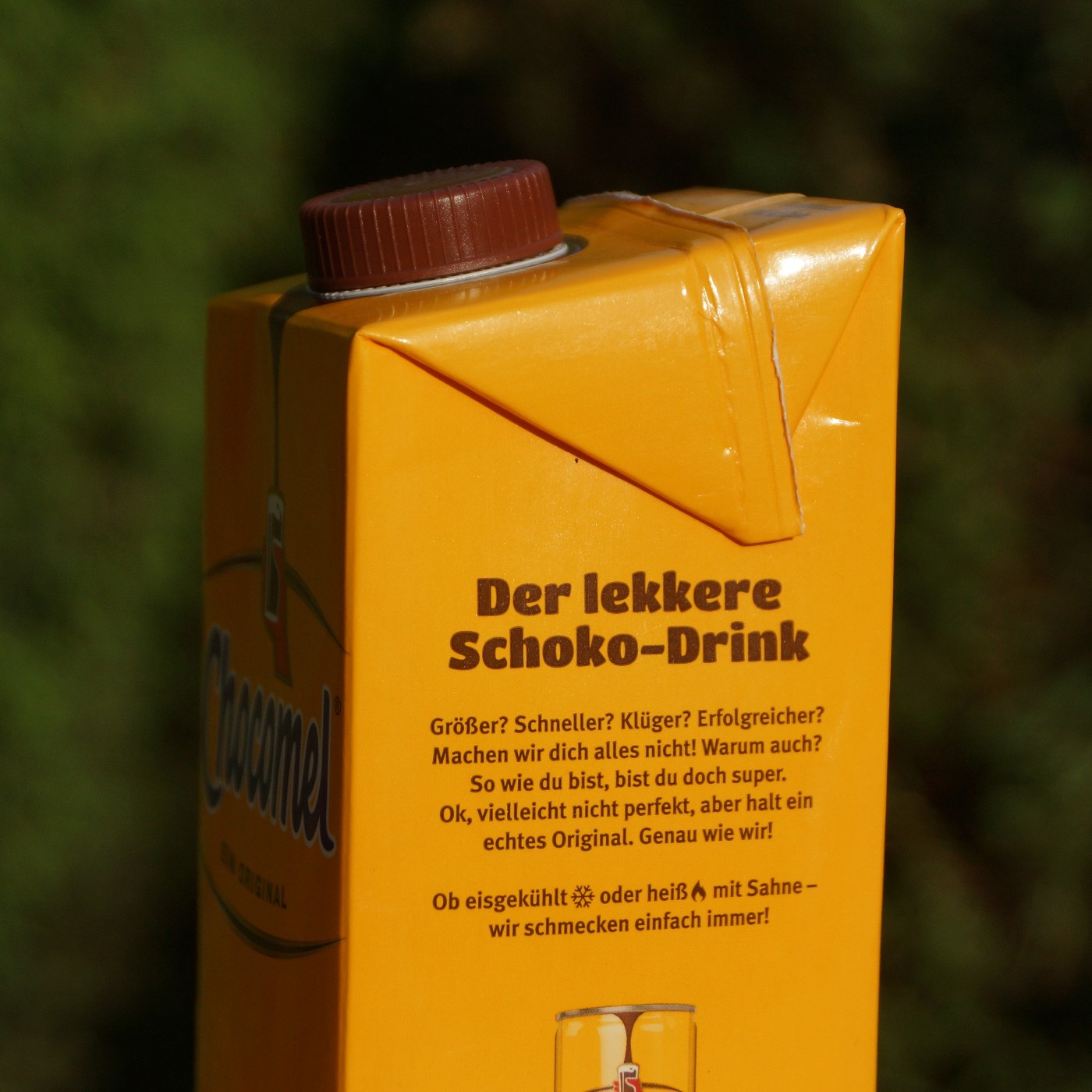 Tetrapack mit Aufschrift 