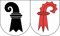 Wappen der Kantone Basel-Stadt und Baselland