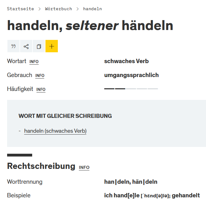 Das umgangssprachliche Verb 