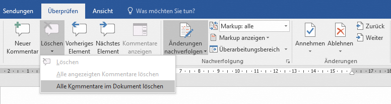 alle Kommentar löschen